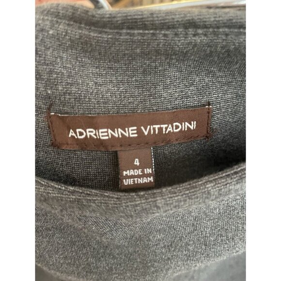 Adrienne Vittadini Grey A-Line Skirt Women's Size 4 Classic Office Skirt - Picture 4 of 5